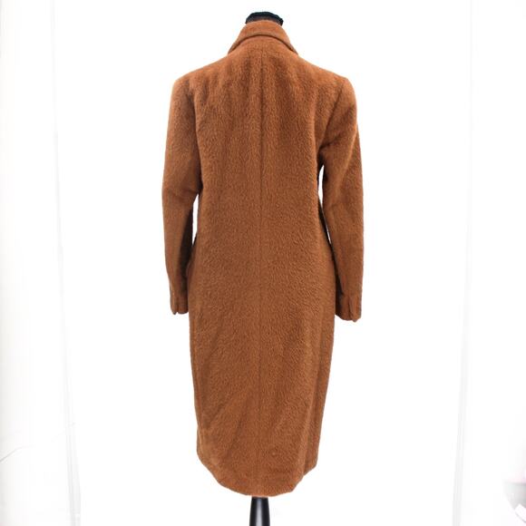 Ralph Lauren Purple Label Coat Alpaca Wool Blend Brown Midi Over Coat Size 4 - Picture 5 of 8